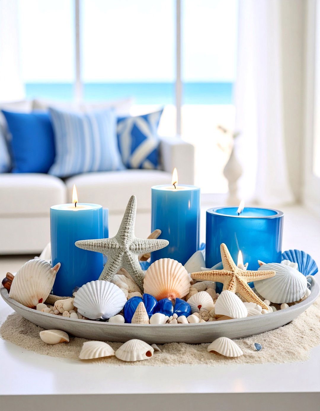 A Coastal Diwali Breeze - 30 diwali decoration ideas for living room