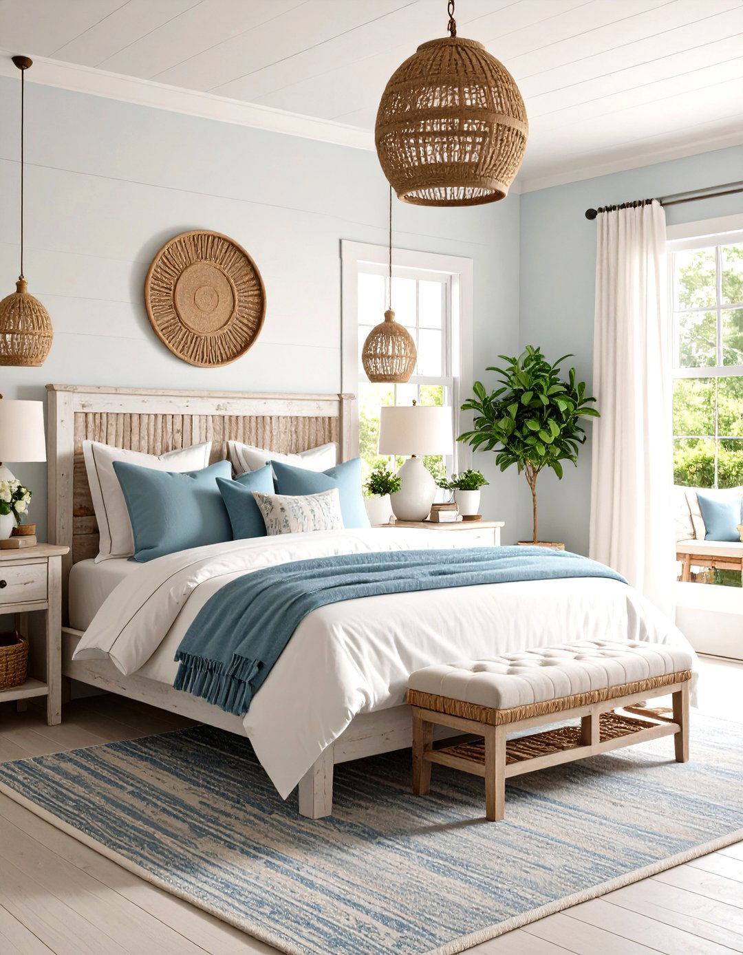 A Coastal Farmhouse Bedroom Fusion - 30 farmhouse master bedroom ideas