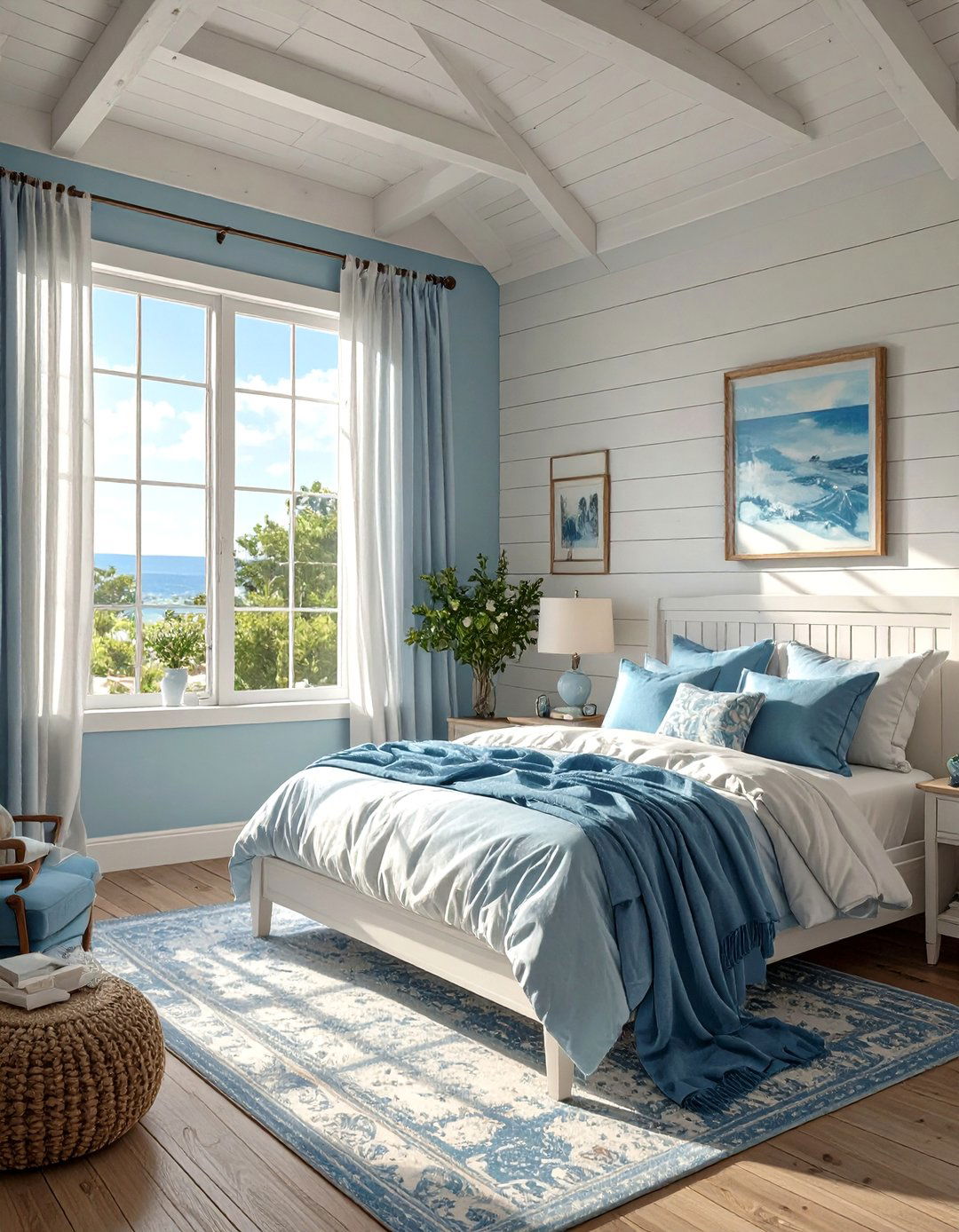 A Coastal Inspired Egress Window Bedroom - 30 basement bedroom ideas
