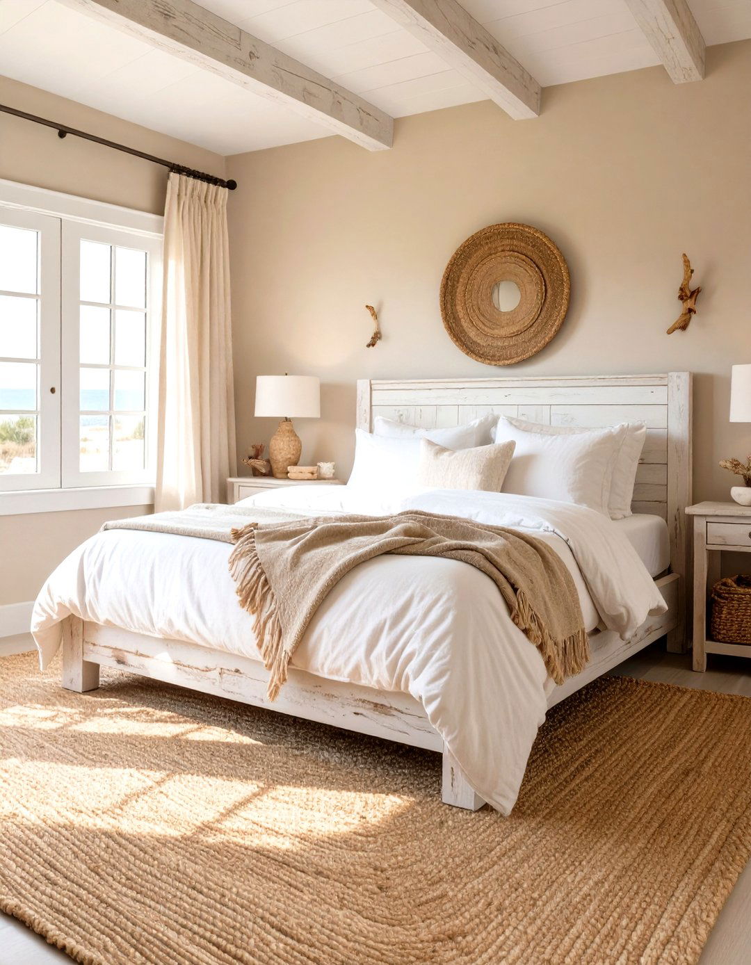 A Coastal Serenity Bedroom - 30 cozy neutral bedroom ideas