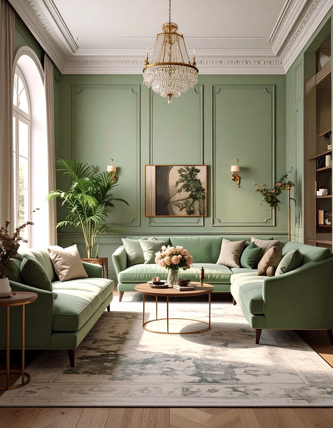 A Cohesive Color Drenching - 30 narrow living room ideas