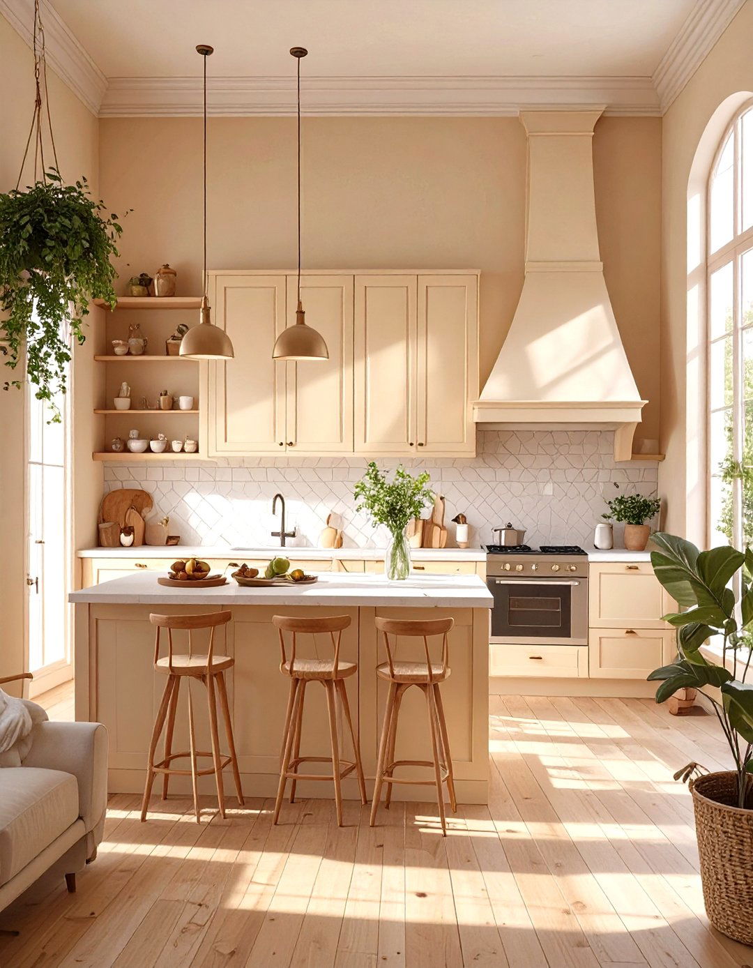 A Cohesive Color Palette Across Zones - 30 small open kitchen design ideas