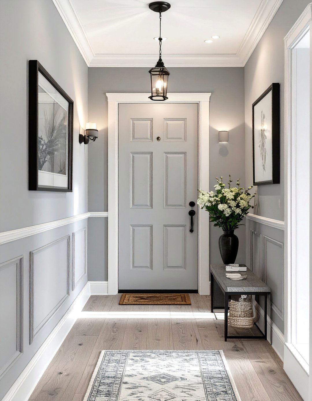 A Cohesive Color Palette - 30 small entryway design ideas