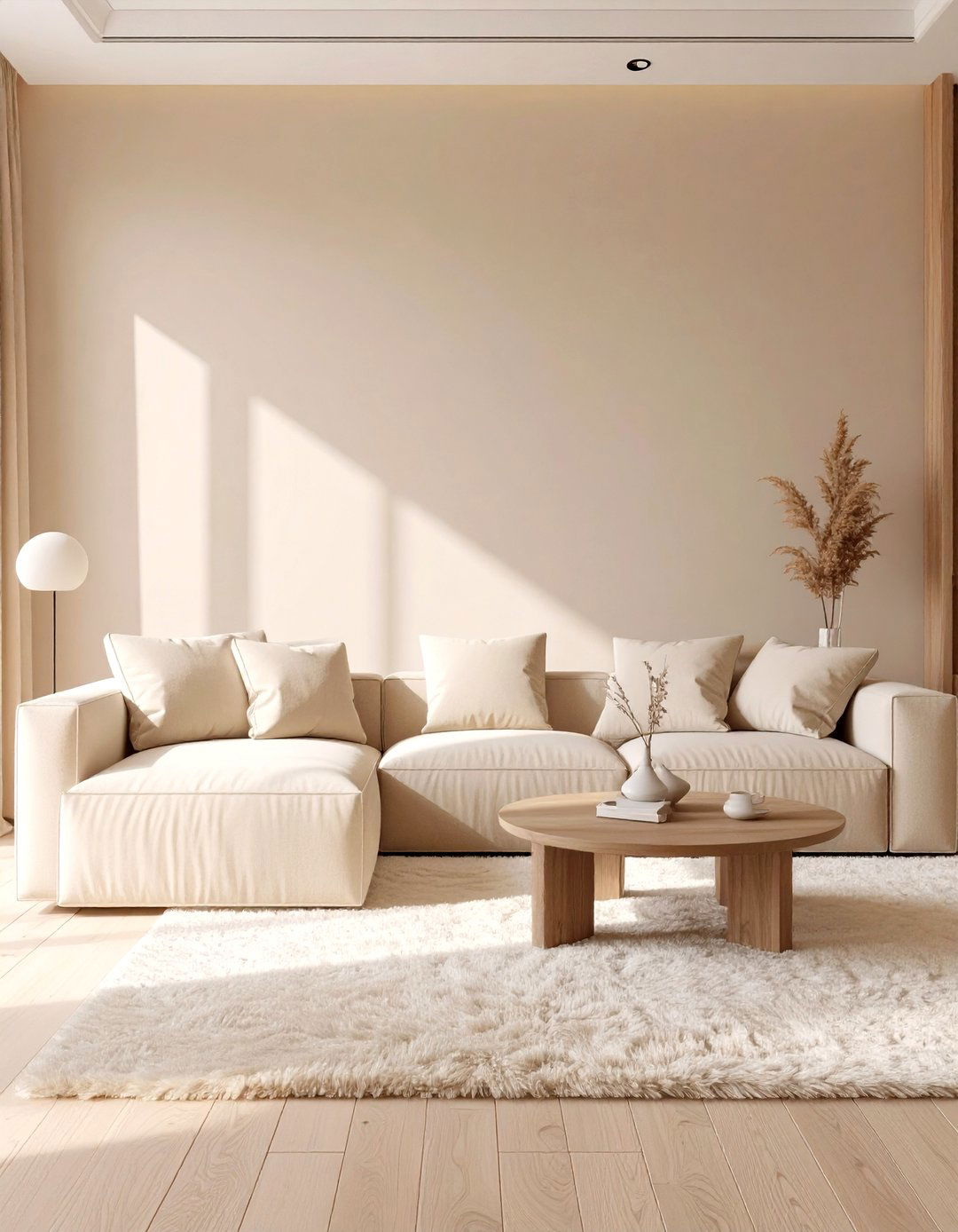 A Cohesive Neutral Foundation - 30 how to design a living room with large furniture ideas