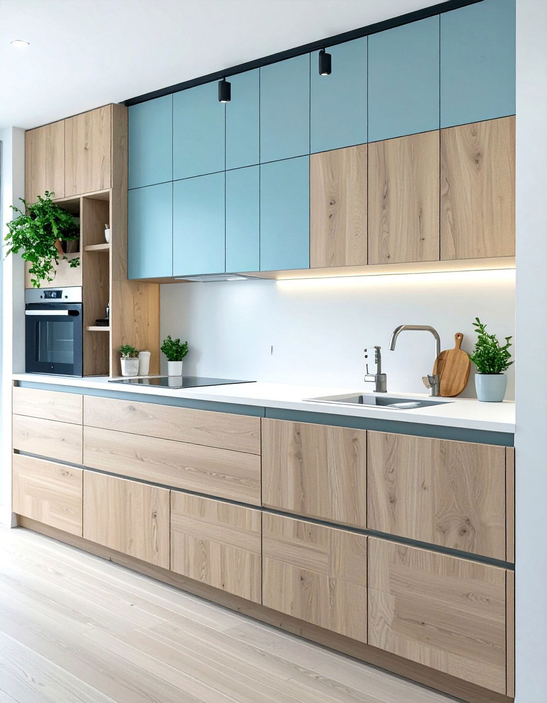 A Cohesive and Simple Material Palette - 30 small simple kitchen design ideas