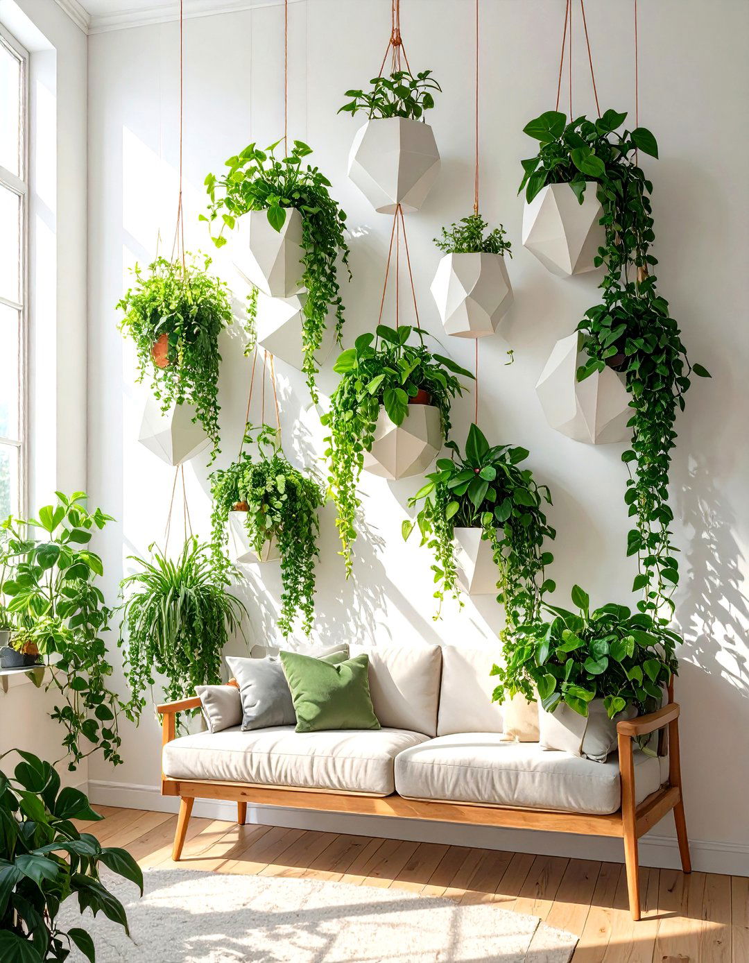 A Collection of Floating Planters - 30 modern large wall decor ideas for living room