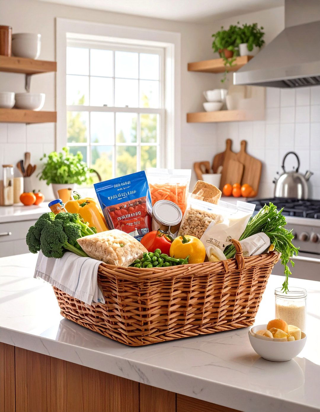 A Collection of Freezer Friendly Meal Ingredients - 30 unique baby shower gift ideas