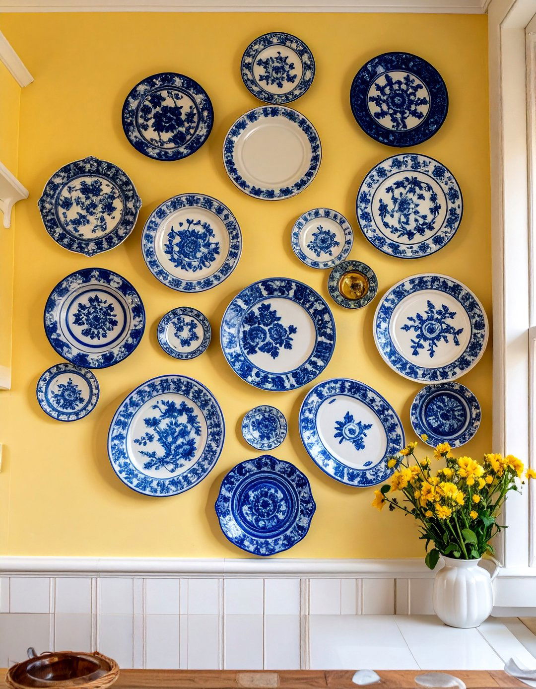 A Collection of Hanging Plates - 30 big wall decor ideas