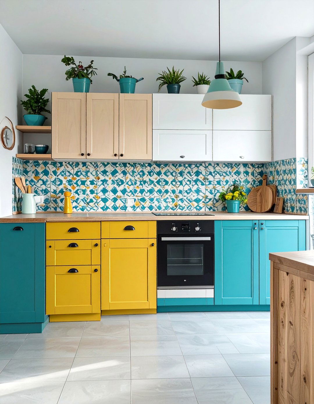 A Collection of Mismatched Cabinets - 30 unfitted kitchen ideas