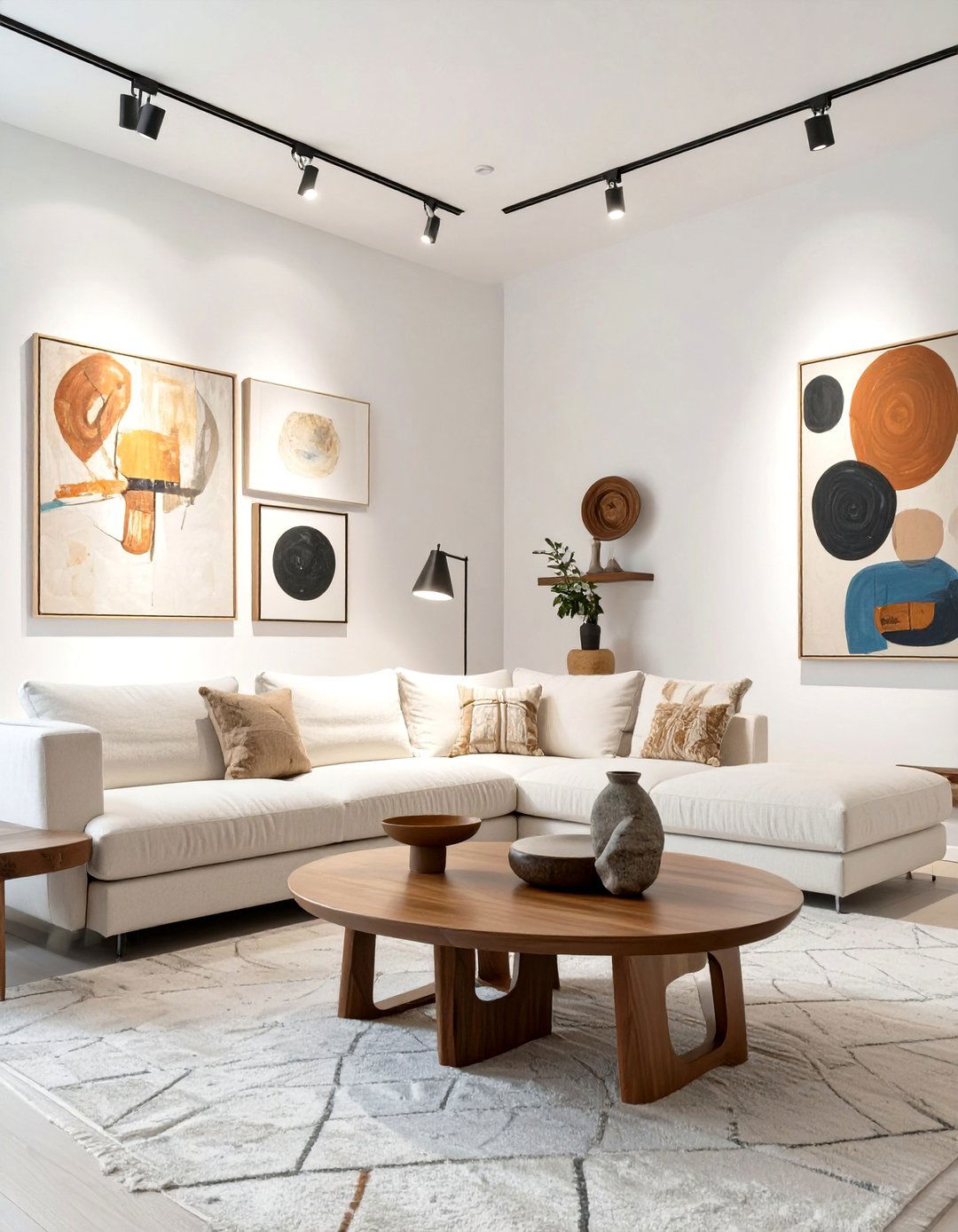 A Collectors Corner Living Room - 30 ai mid-century living room ideas