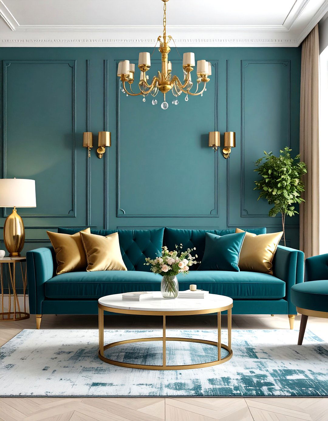 A Color Drenched Living Room - 30 interior decor ideas for living room