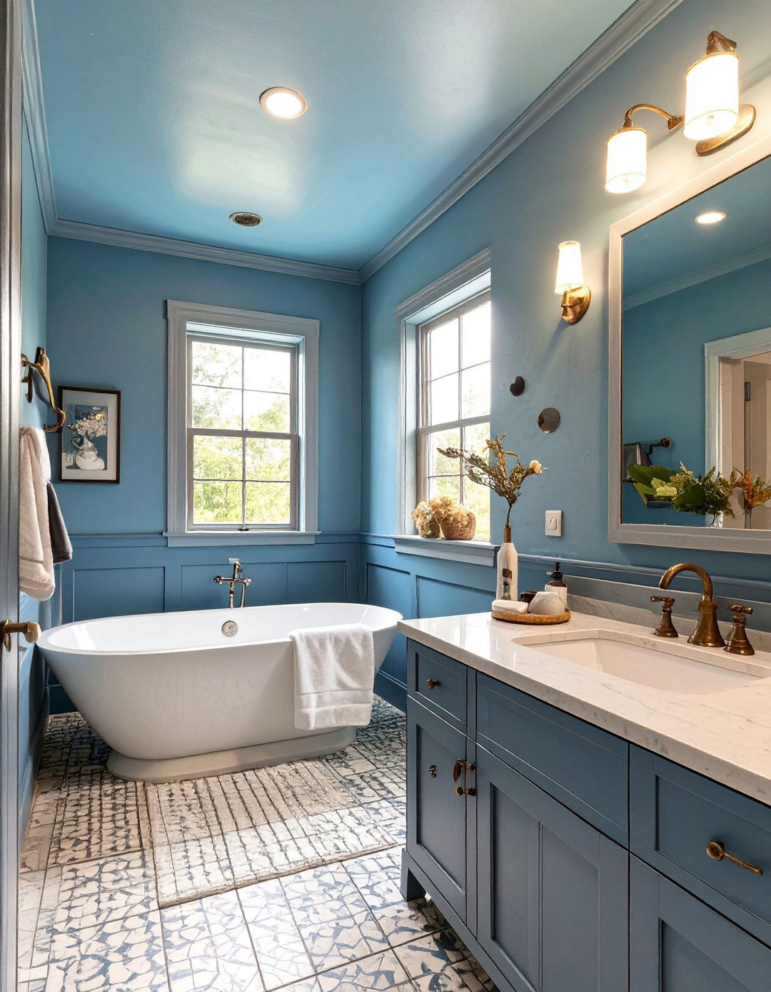 A Color Drenching Bathroom - 30 bathroom remodel ideas on a budget