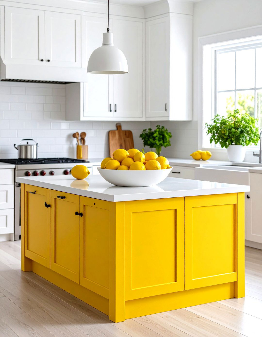 A Color Pop Kitchen Island - 30 kitchen island decor ideas