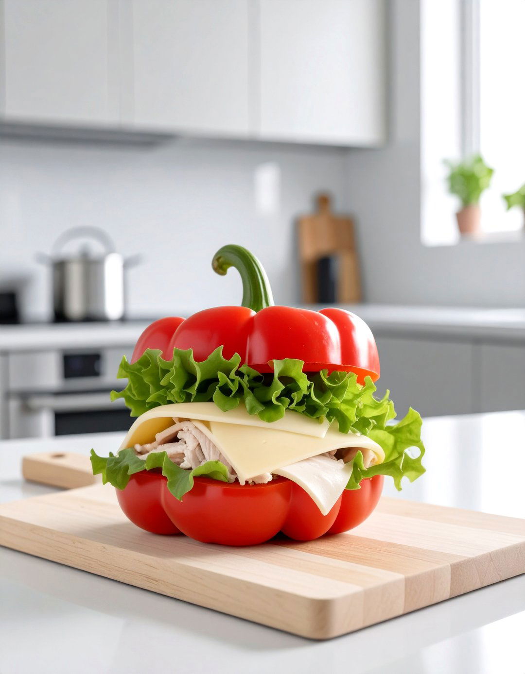 A Colorful Bell Pepper Sandwich - 30 office lunch ideas