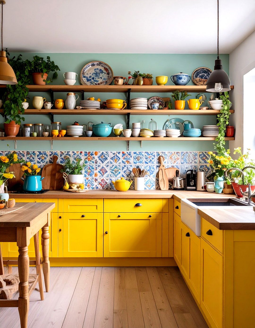 A Colorful Eclectic Kitchen - 30 design a kitchen ideas