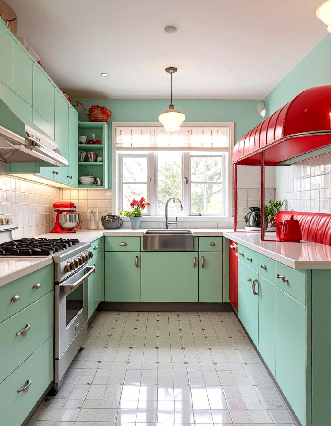 A Colorful Retro Revival Kitchen - 30 online kitchen design tool ideas