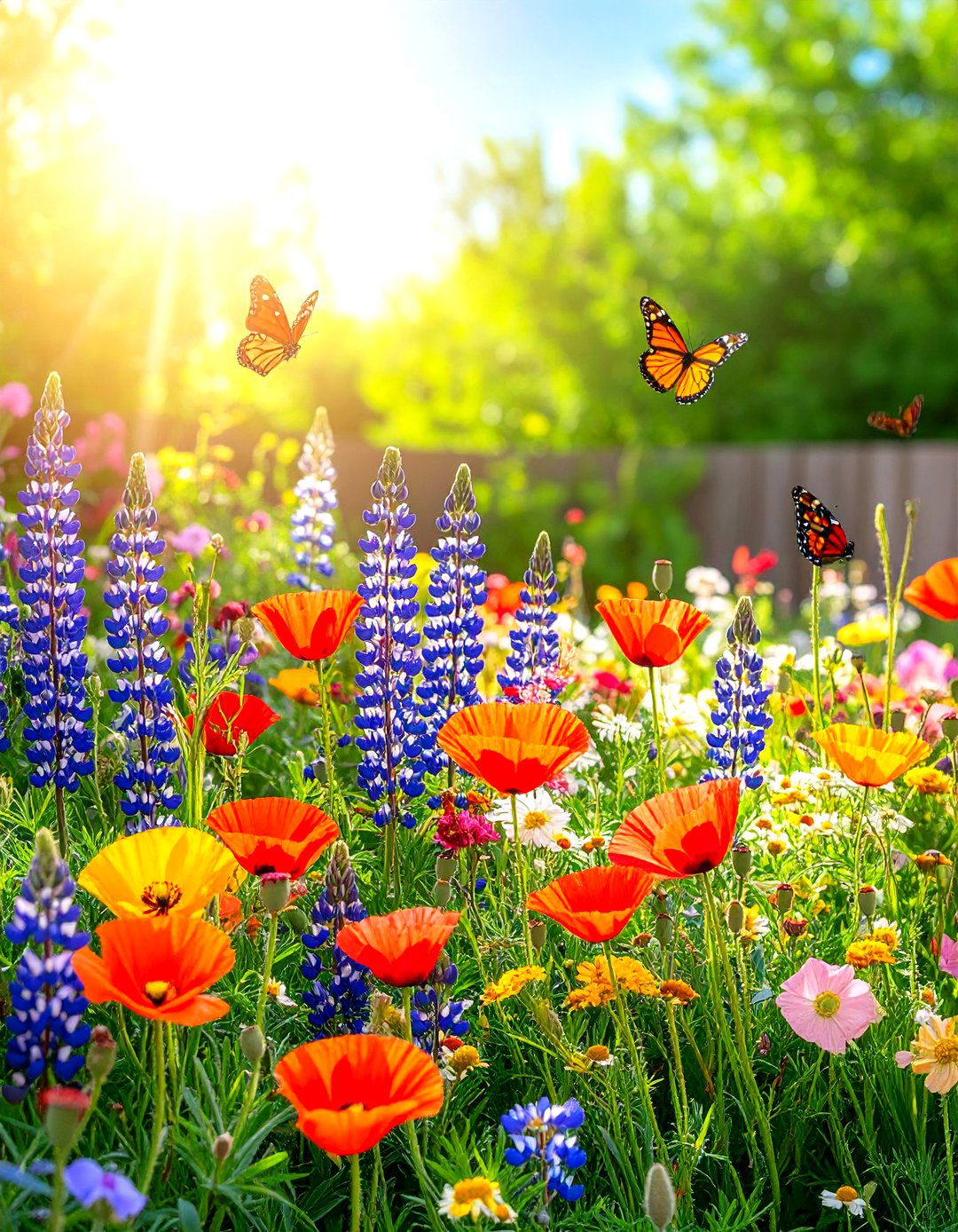 A Colorful Wildflower Meadow - 30 inexpensive desert landscaping ideas