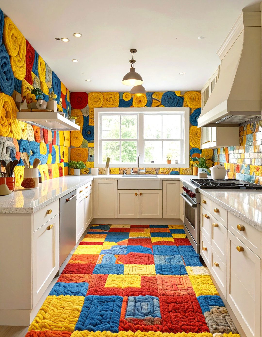 A Colorful Wool Kitchen - 30 minecraft kitchen ideas