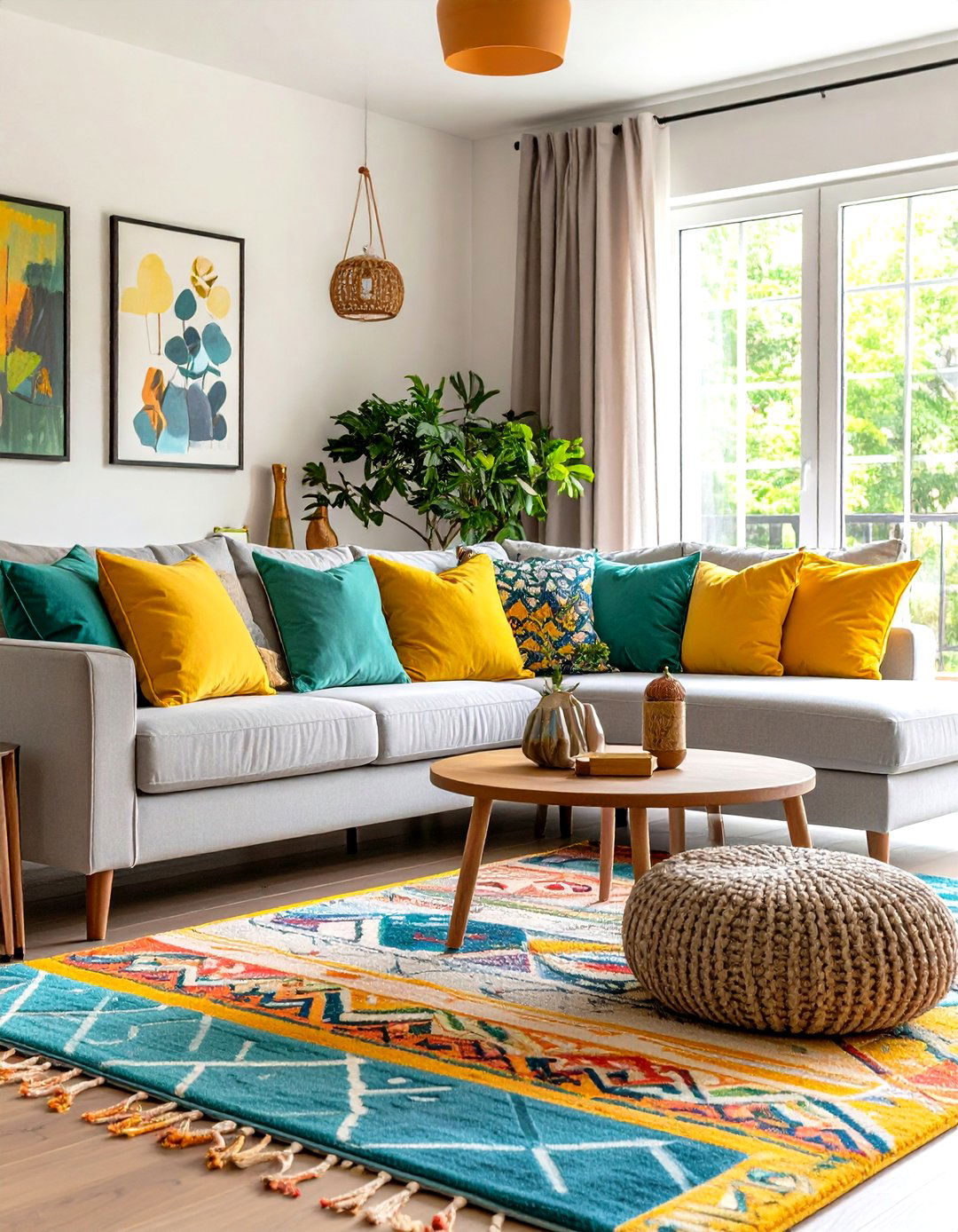 A Colorful and Playful Family Room - 30 family room decorating ideas