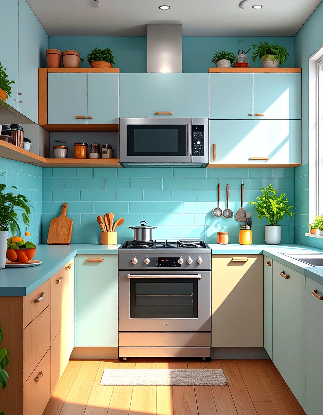 A Combination Microwave and Convection Oven - 30 tiny home kitchen ideas