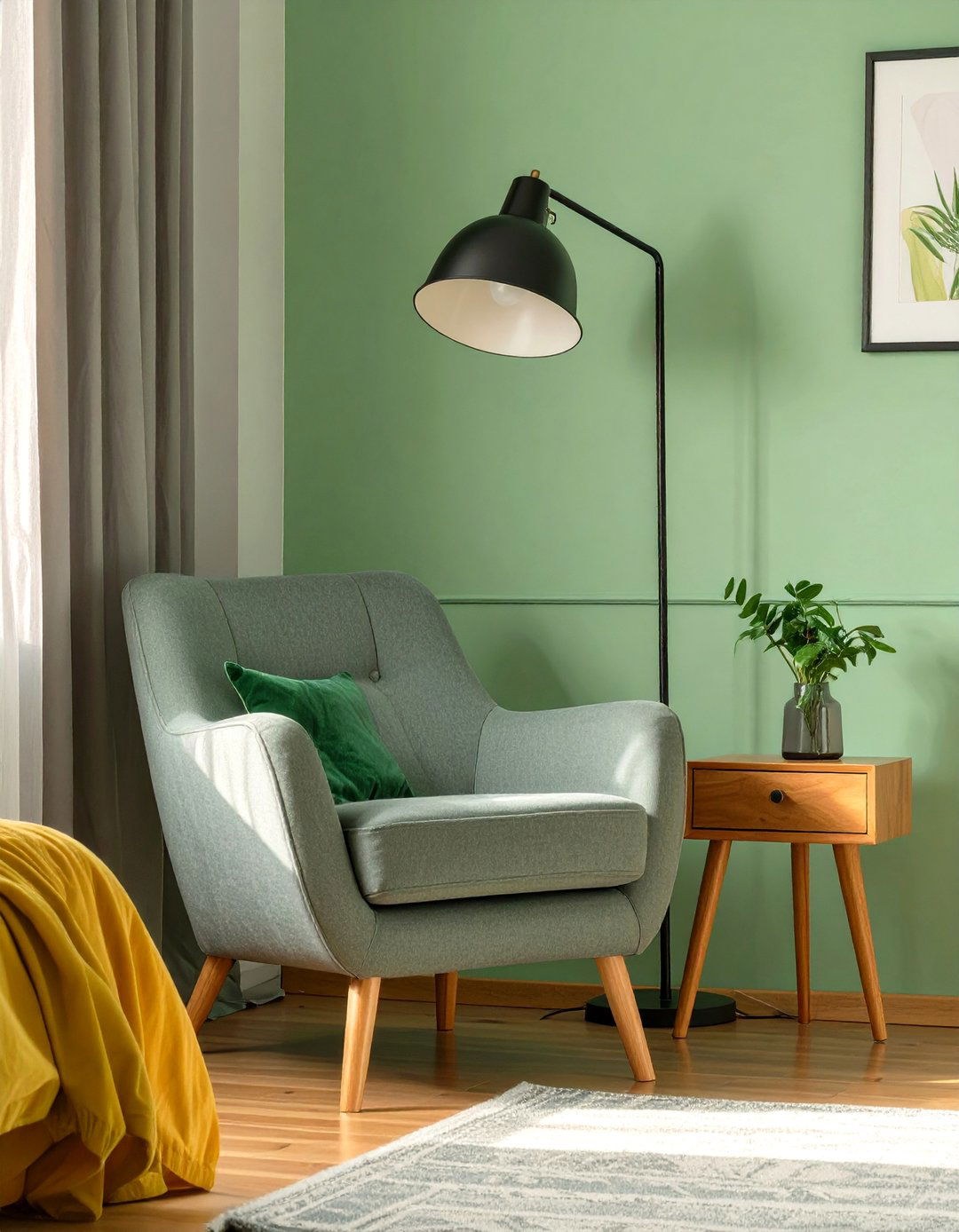 A Comfortable Reading Nook with a Simple Armchair - 30 simple bedroom ideas