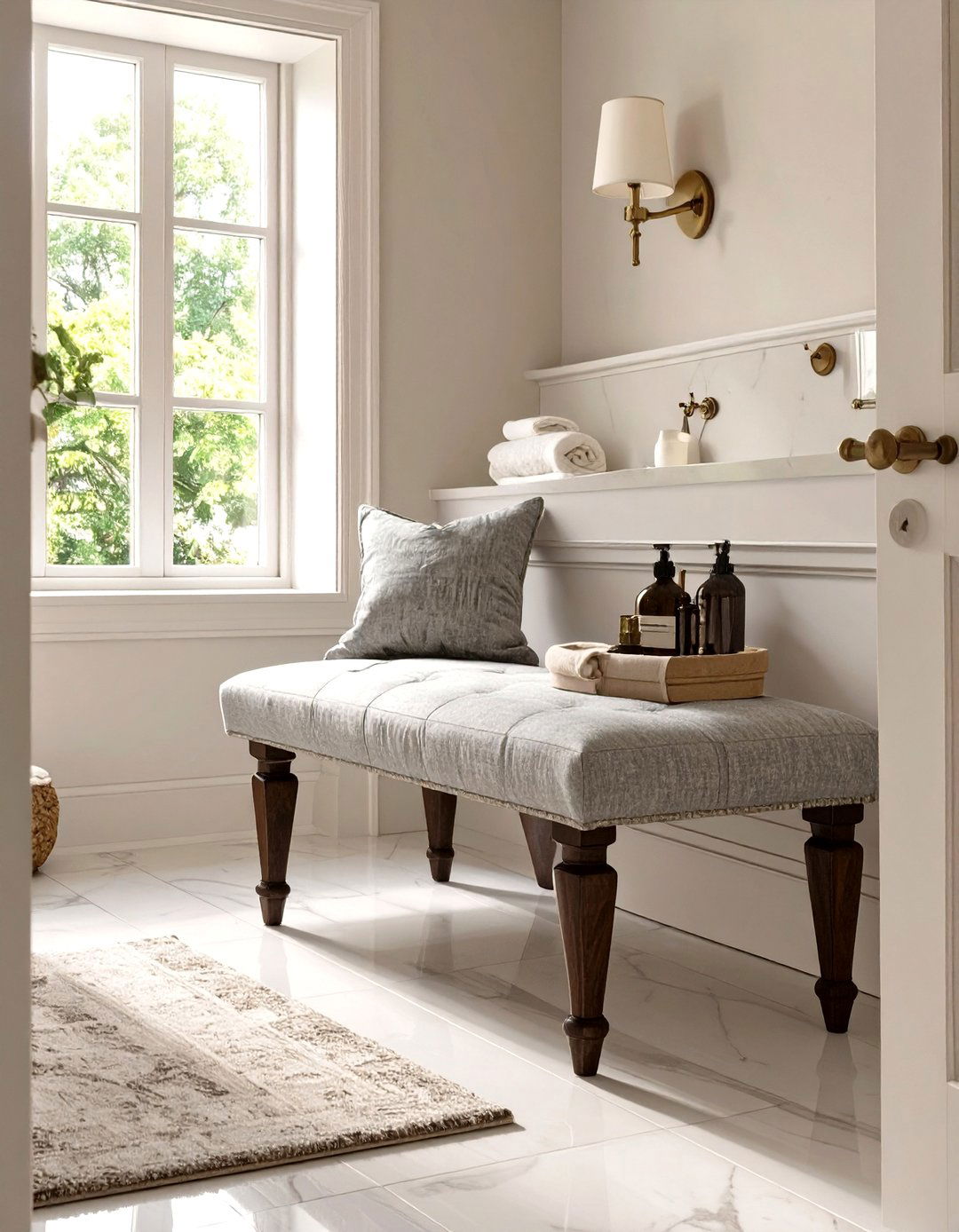 A Comfortable Seating Area - 30 timeless bathroom design ideas