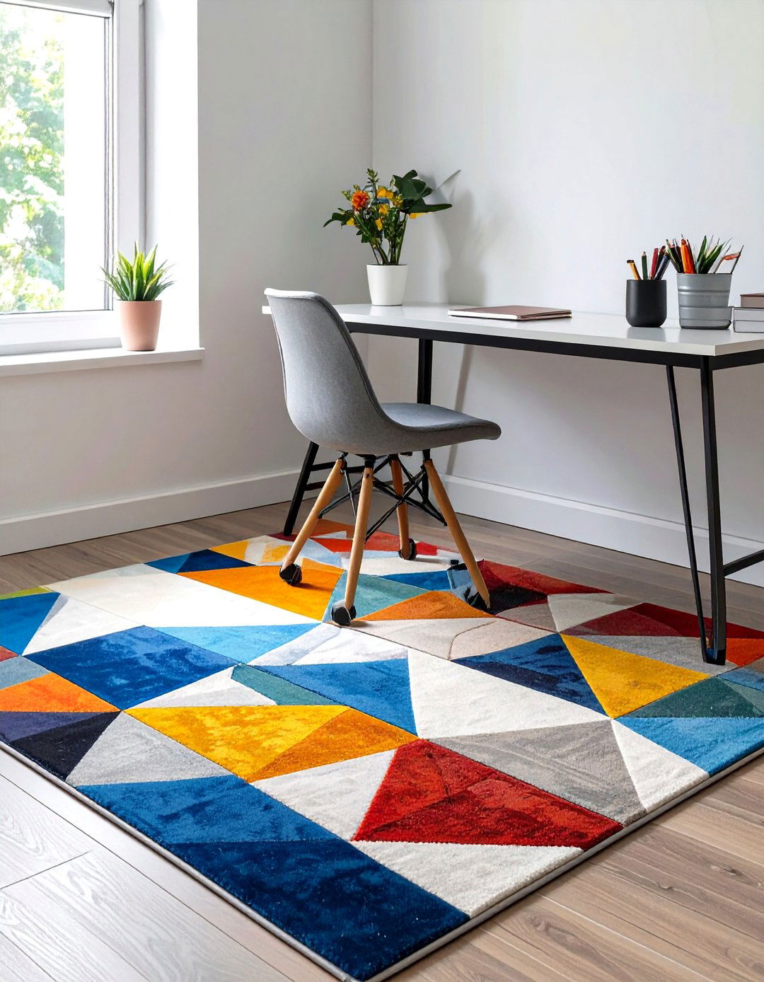 Small Office Rug 30 Small Office Decor Ideas for Work to Boost Energy - We Love Home Blog