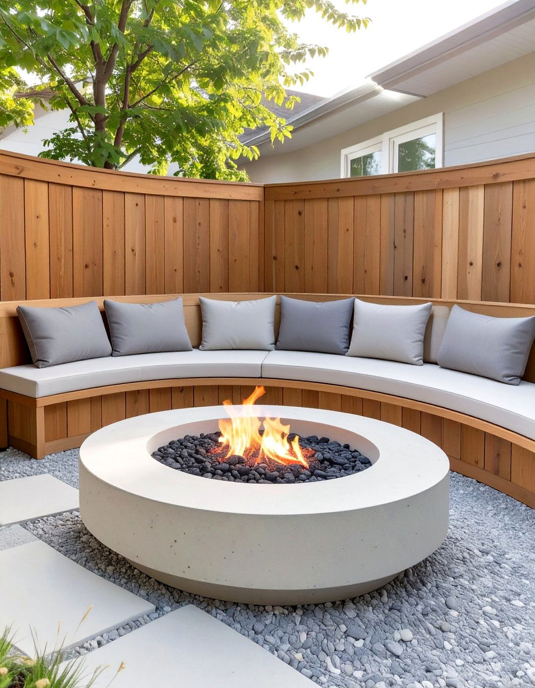 A Compact Fire Pit Nook Design - 30 small backyard designs