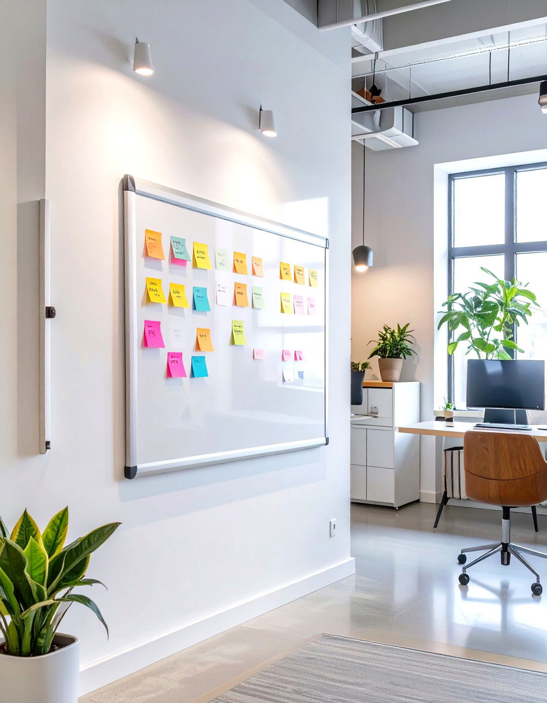 A Compact Multipurpose Whiteboard - 30 small office decor ideas for work