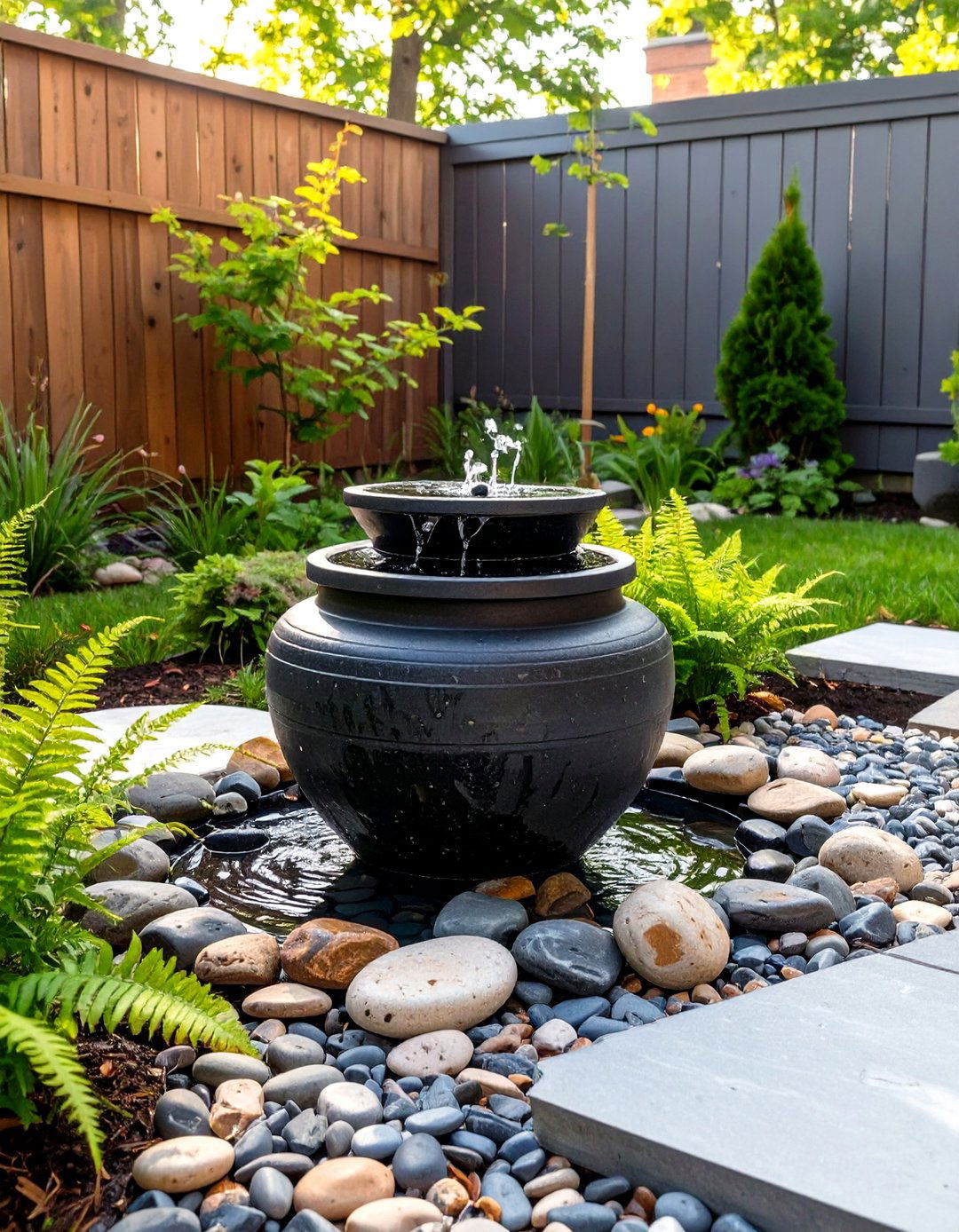 A Compact Water Feature for a Tiny Backyard - 30 tiny backyard ideas