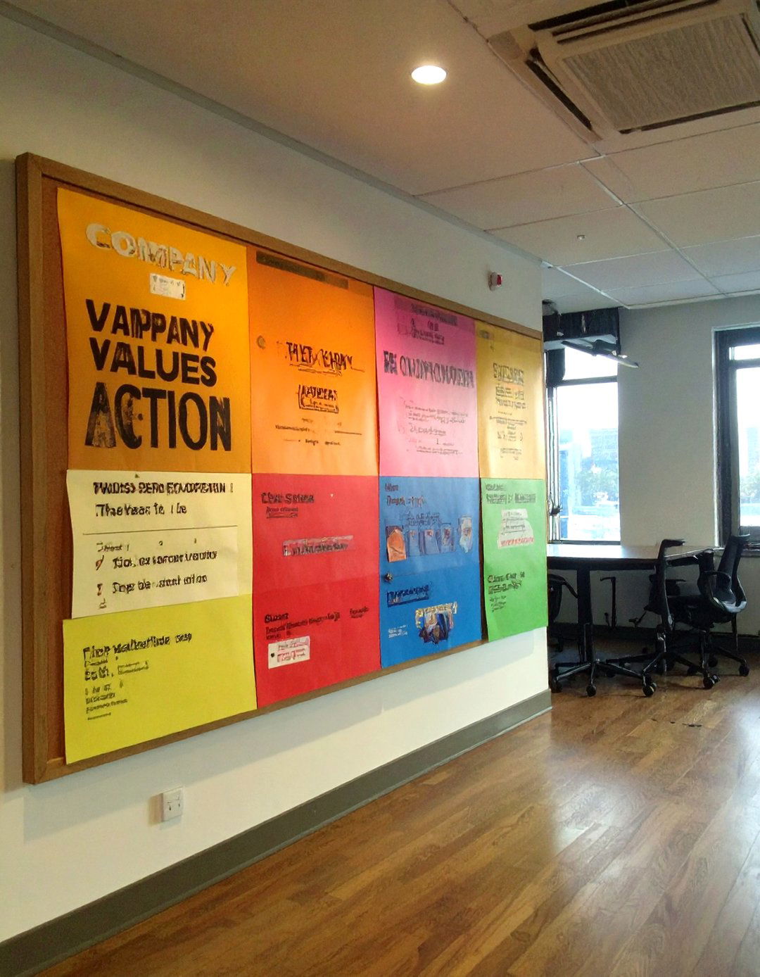 A Company Values In Action Board - 30 office bulletin board ideas