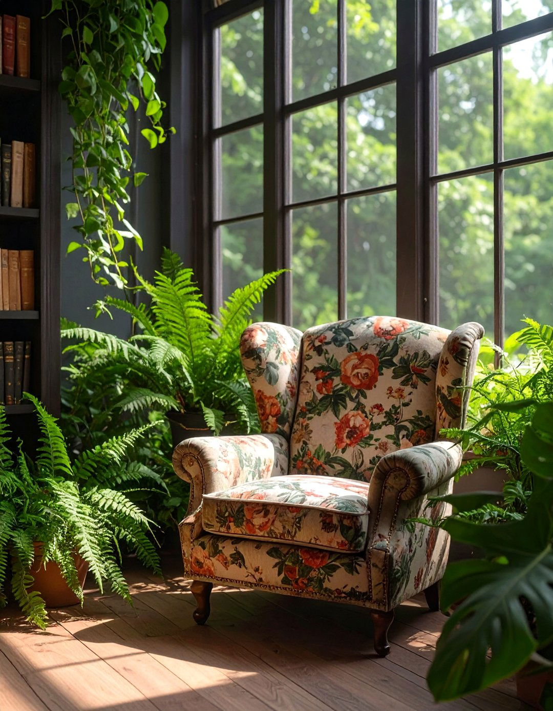 A Conservatory Inspired Reading Corner - 30 dark academia interior design ideas