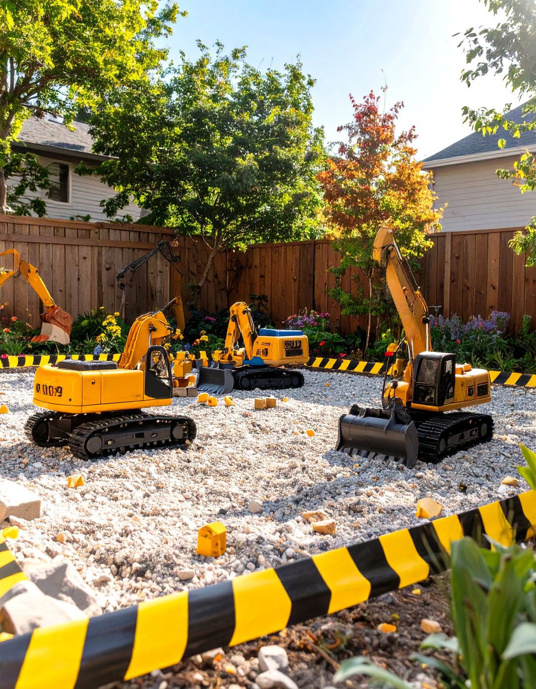 A Construction Zone Play Area - 30 kids backyard ideas
