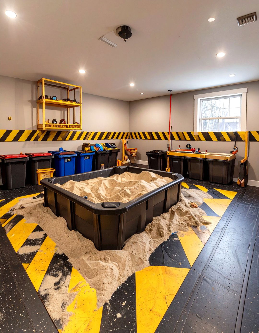 A Construction Zone Playroom - 30 basement playroom ideas