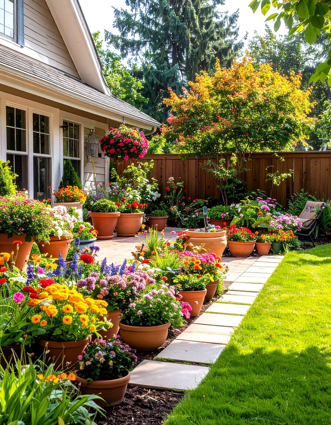 A Container Garden Front Yard - 30 landscaping ideas for small front yards
