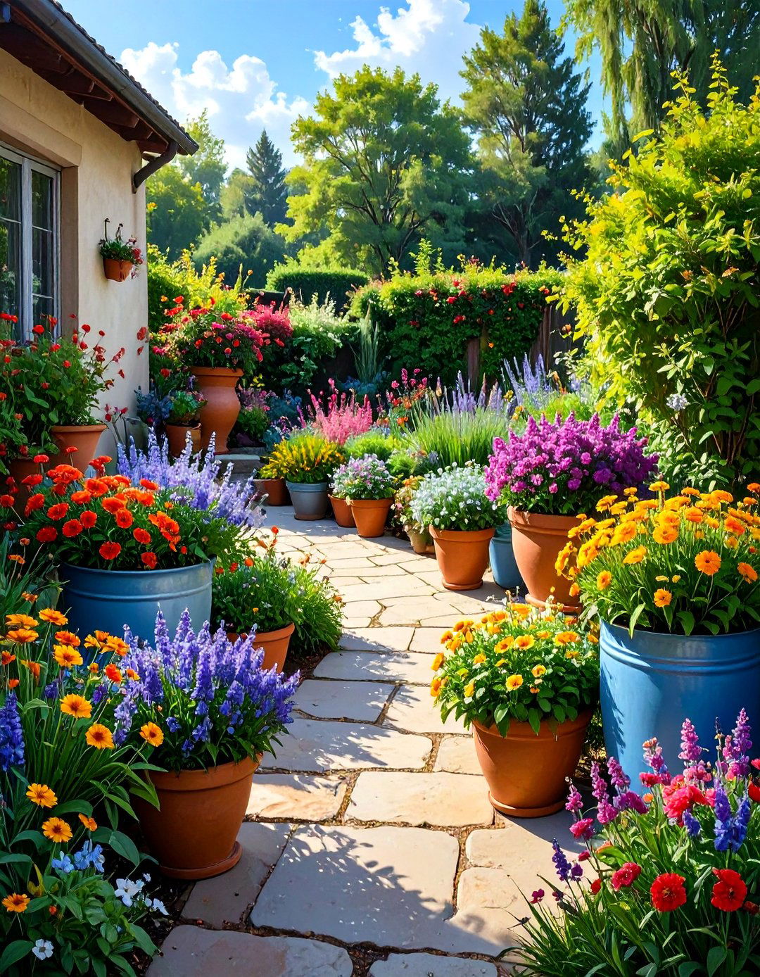 A Container Garden Oasis Design - 30 small backyard designs