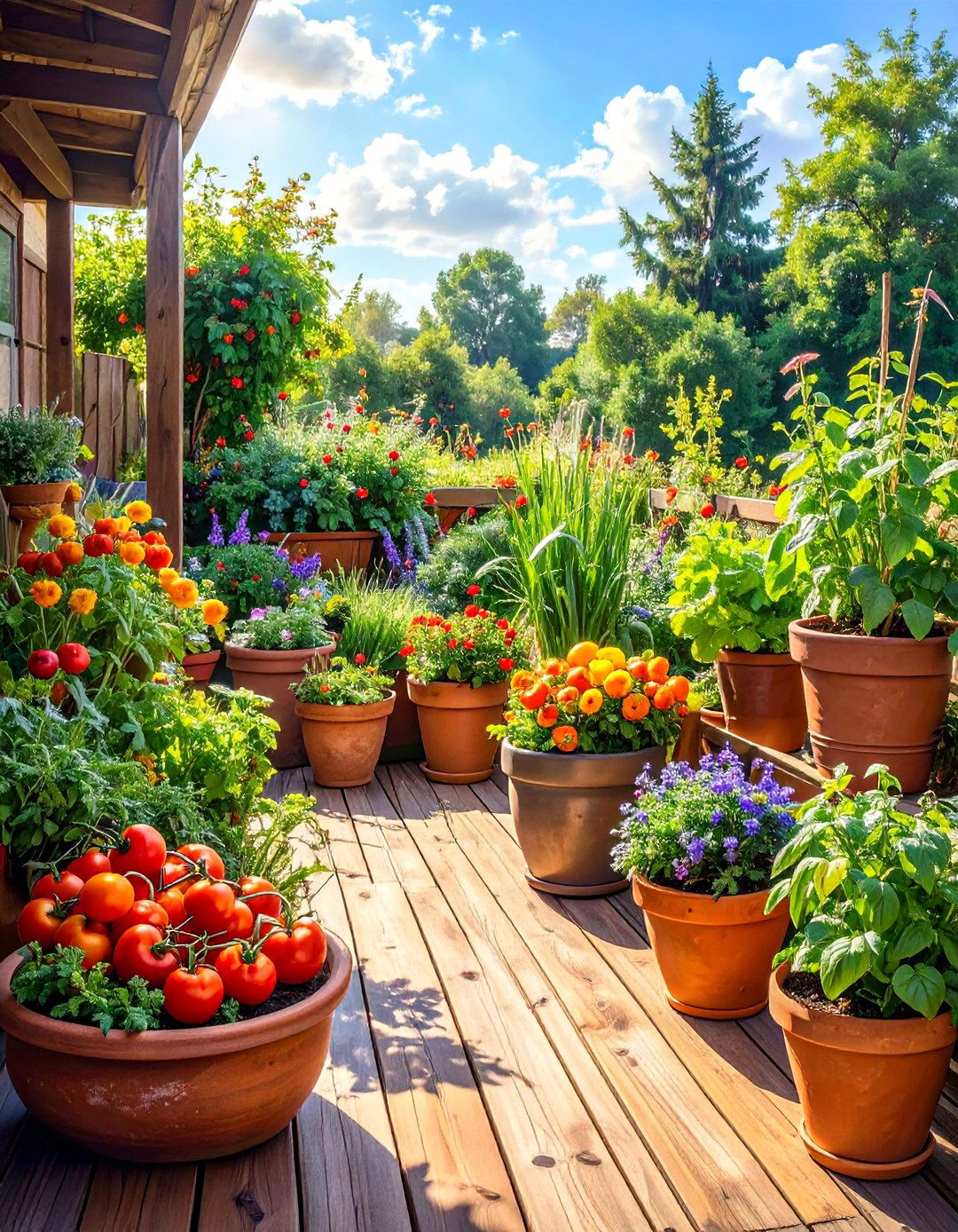 A Container Vegetable Garden Oasis - 30 backyard vegetable garden ideas