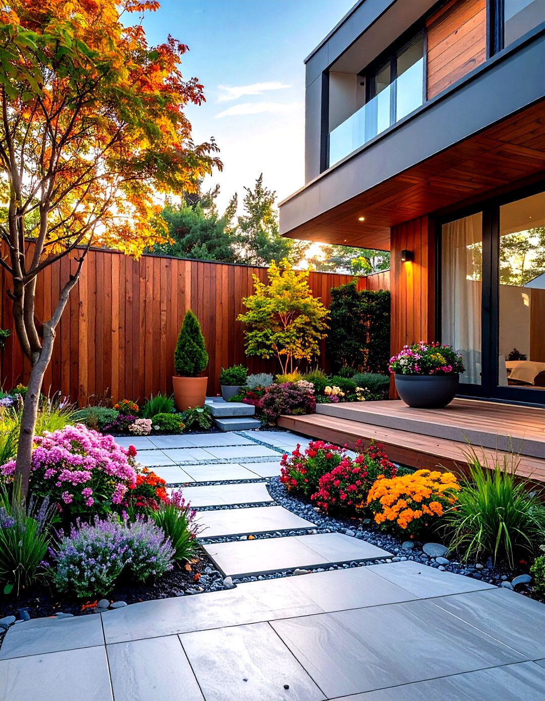 A Contemporary Courtyard Garden - 30 front house garden ideas