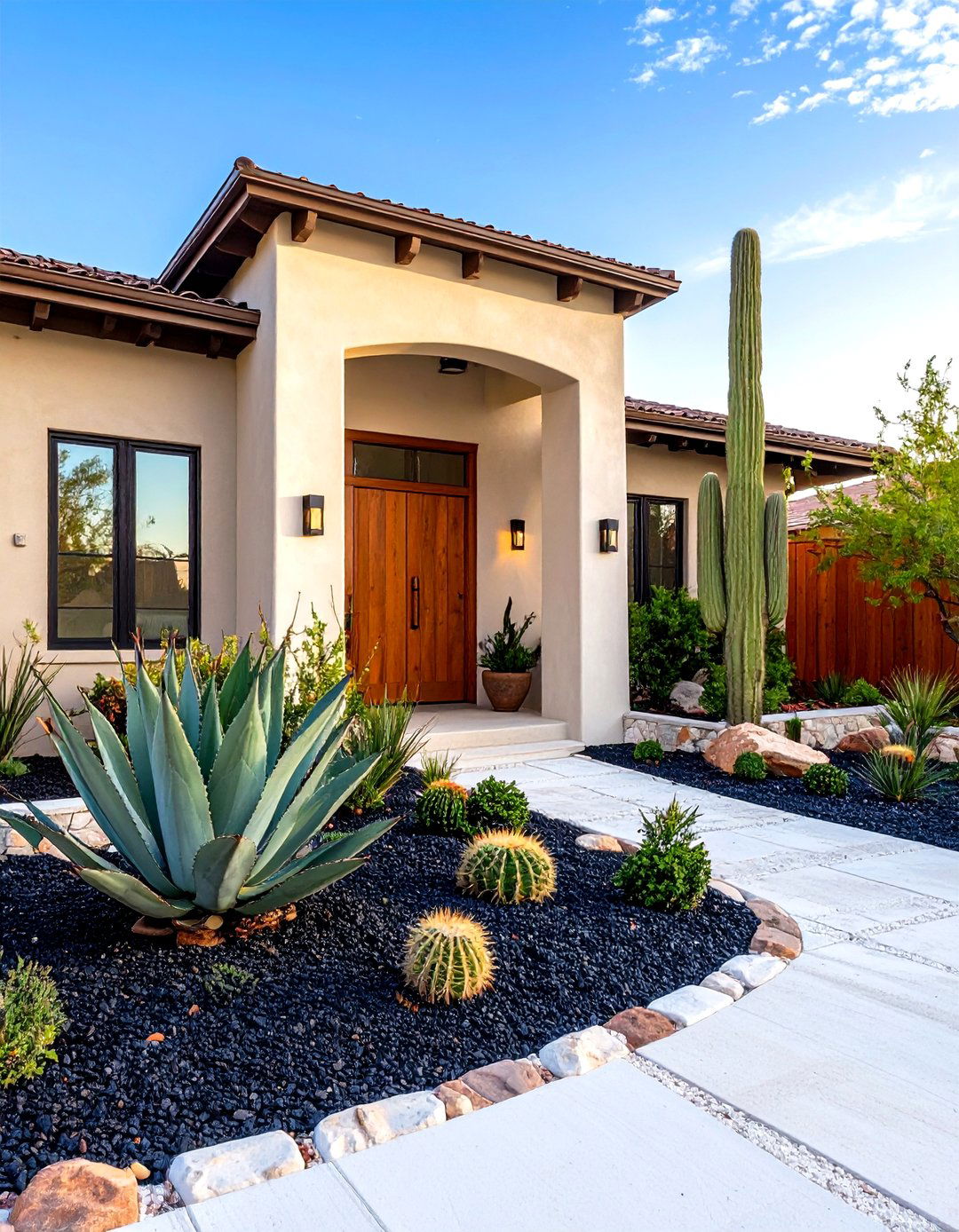 A Contemporary Desertscape Front Yard - 30 landscaping ideas for front yards