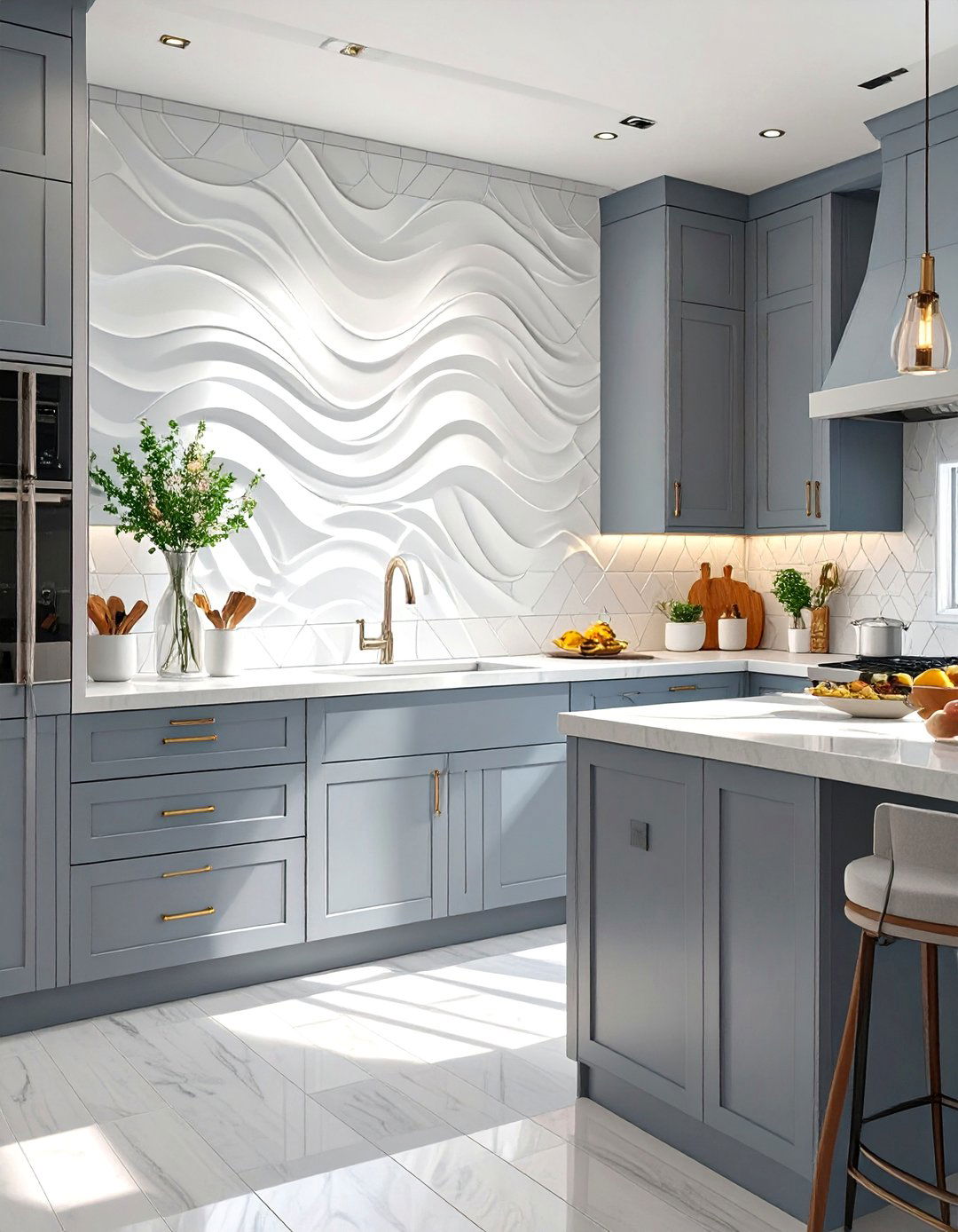 A Contemporary Kitchen with D Tiles - 30 backsplash ideas for kitchen