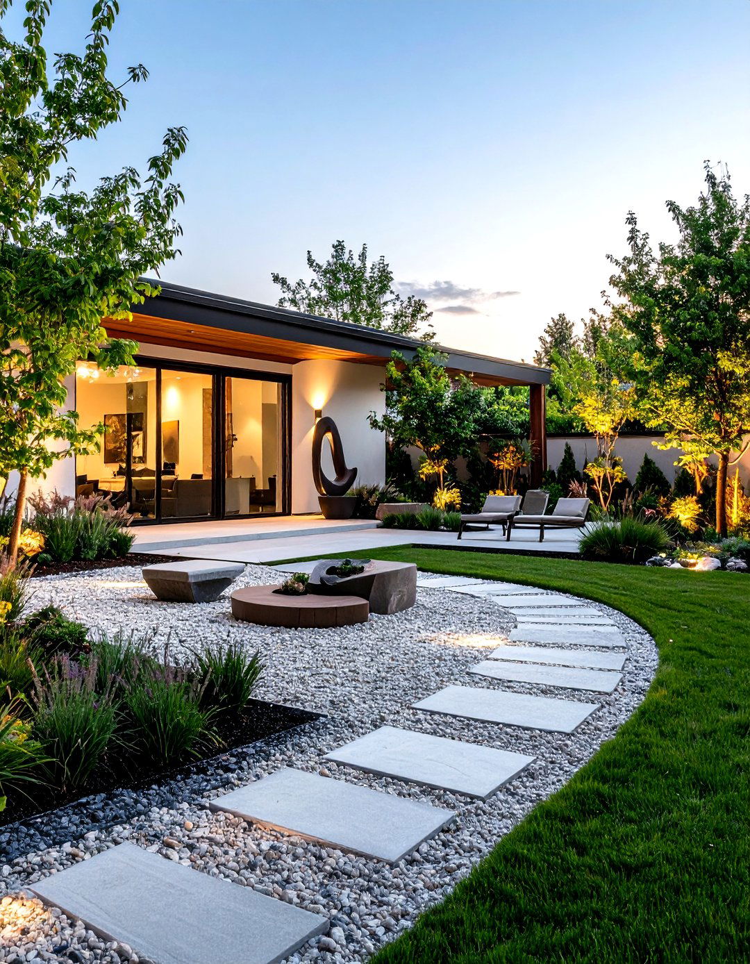 A Contemporary Sculpture Garden Backyard - 30 design my backyard ideas