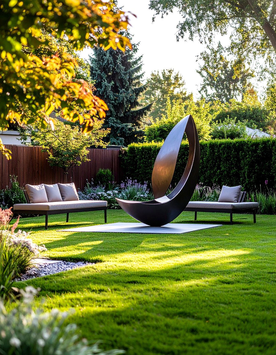 A Contemporary Sculpture Garden Backyard - 30 backyard decorating ideas