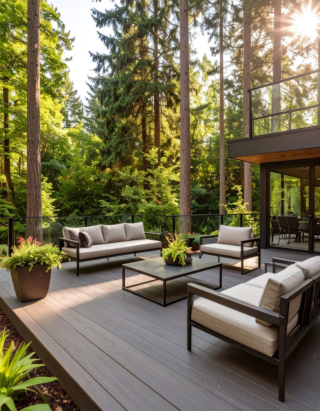 A Contemporary Woodland Backyard - 30 backyard remodel ideas