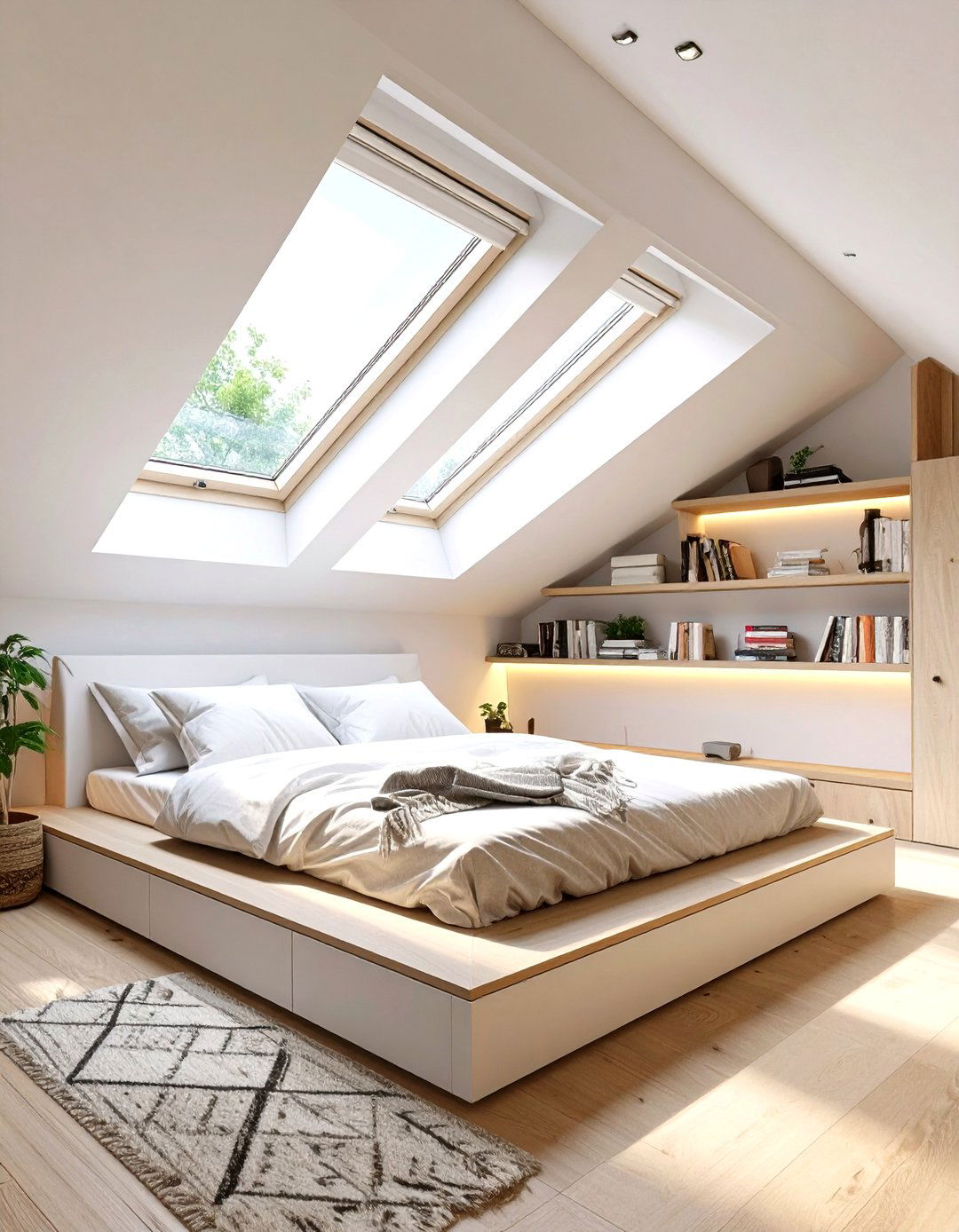 A Converted Attic Bedroom - 30 interior design with natural light ideas