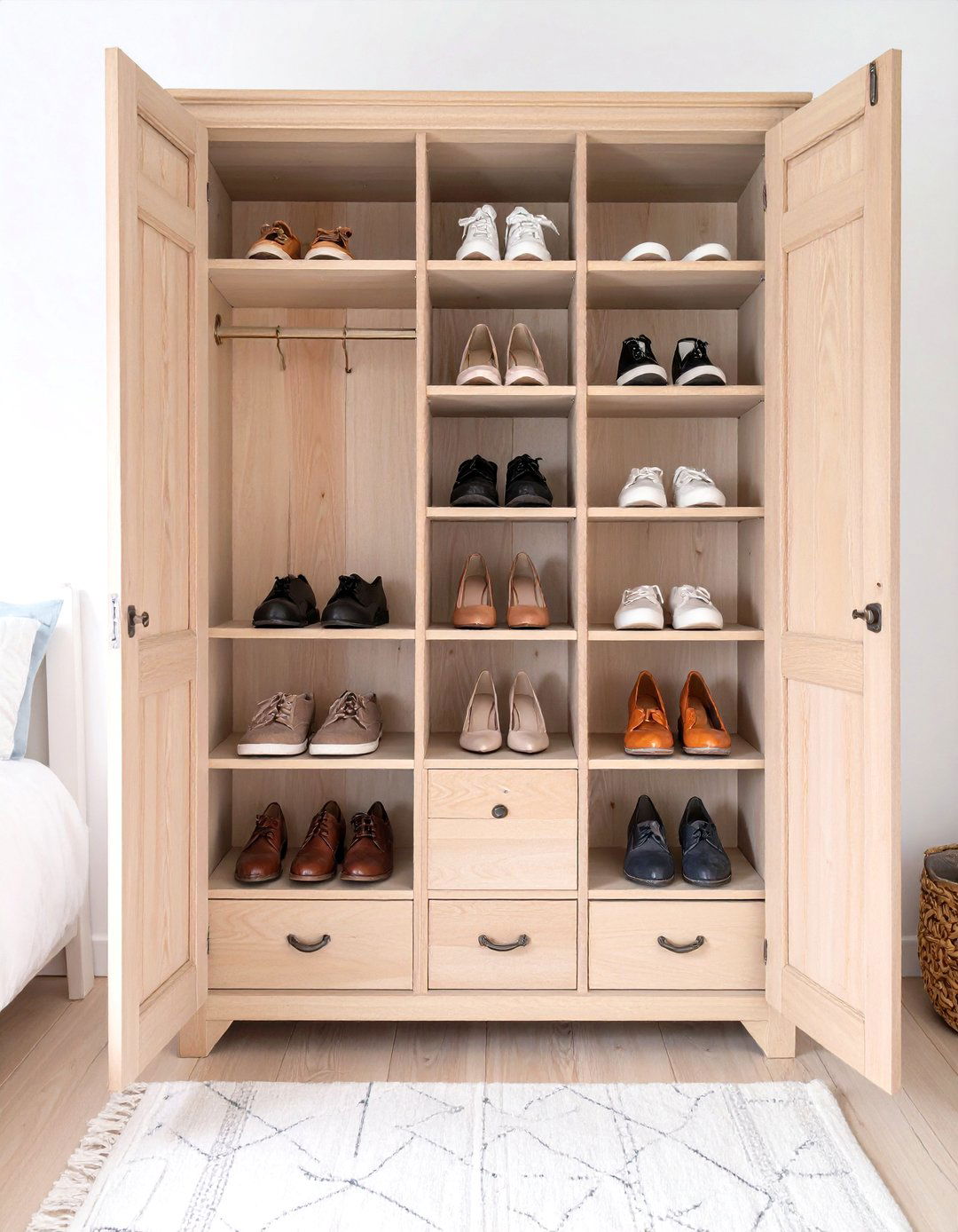 A Converted Wardrobe Shoe Closet - 30 shoe closet ideas