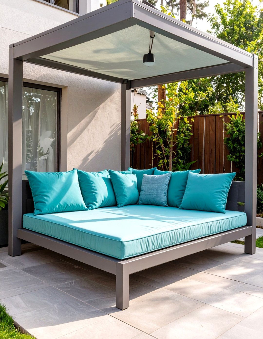 A Convertible Daybed Lounger - 30 small patio furniture ideas
