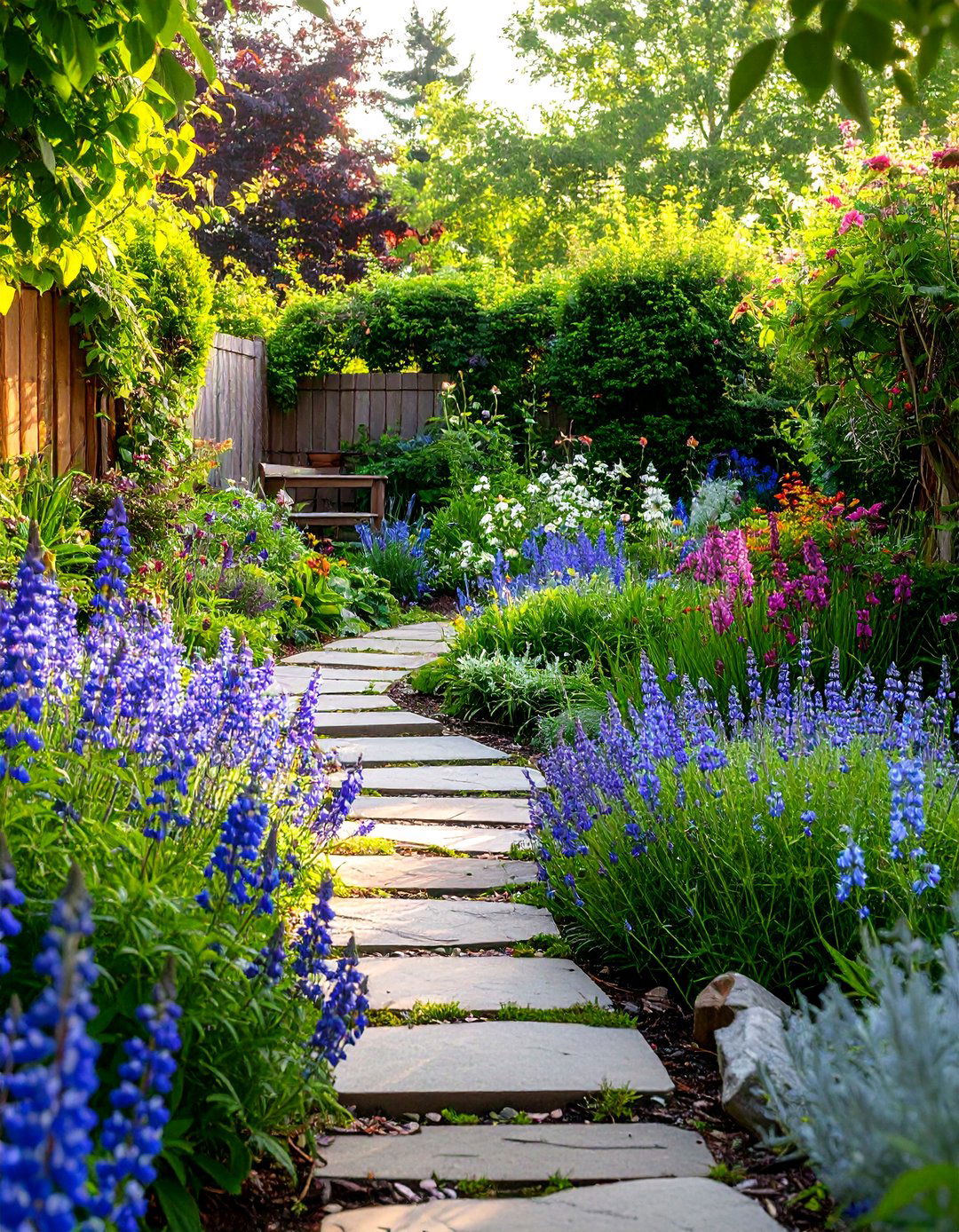 A Cool Colored Perennial Garden - 30 perennial garden ideas