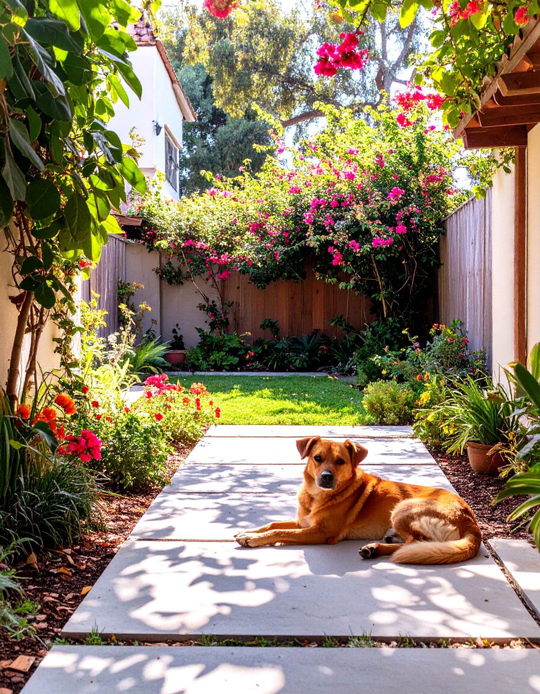 A Cool Down Concrete Slab - 30 dog friendly backyard ideas on a budget