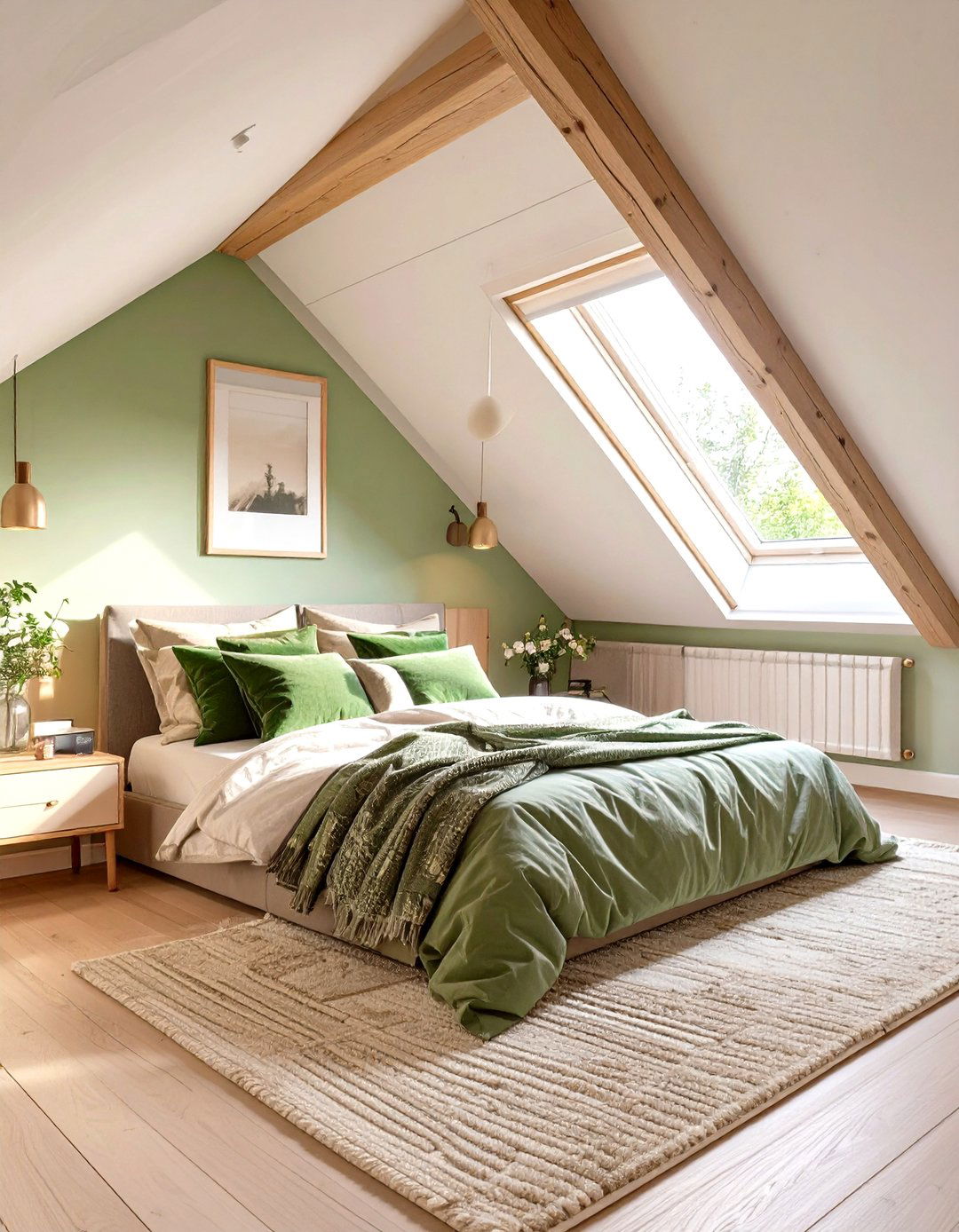 A Coordinated Color Scheme for Cohesion - 30 slanted ceiling low ceiling attic bedroom ideas