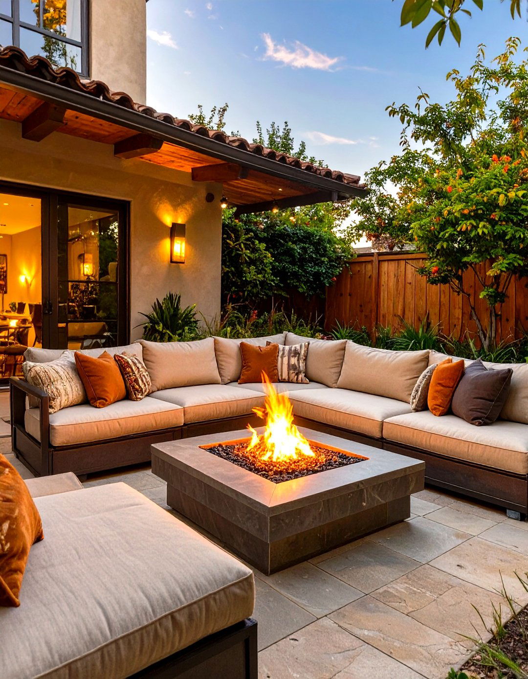 A Corner Fire Pit for a Small Outdoor Patio - 30 small outdoor patio ideas